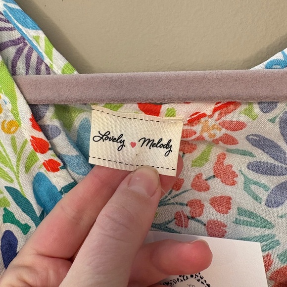 NEW Lovely Melody Floral Dress / Swimsuit Cover Up Small Hippie Boho Cottagecore - Picture 2 of 6